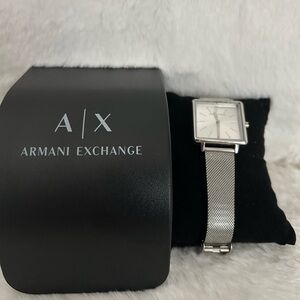 Armani Exchange female stainless steel silver watch